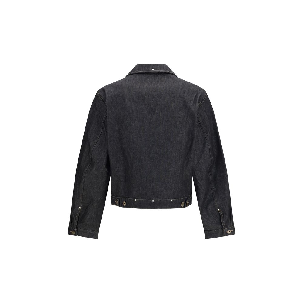 Lemaire Black Cotton Denim Jacket - immagine 2