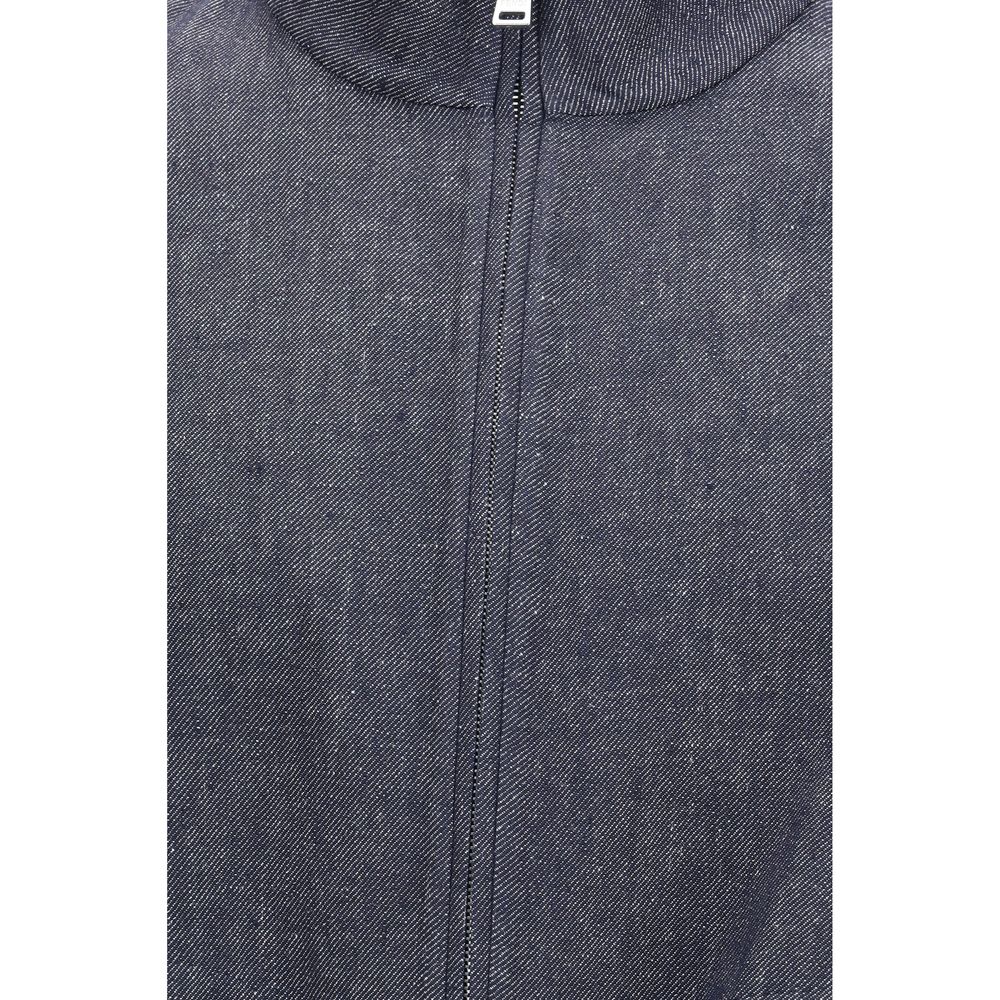 Fendi Blue Linen Denim Jacket - immagine 3