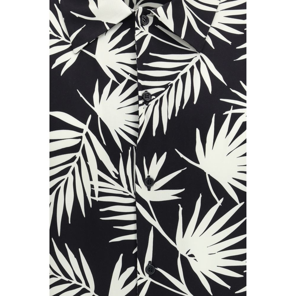 Laneus Black Viscose Pattern Shirt - immagine 3