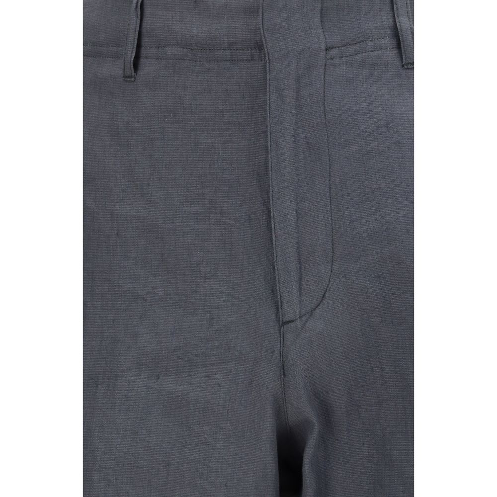 Lardini Gray Linen Cargo Pants - immagine 3