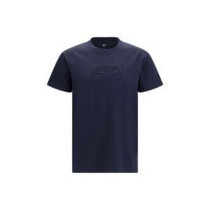 Fendi Blue Cotton T-Shirt