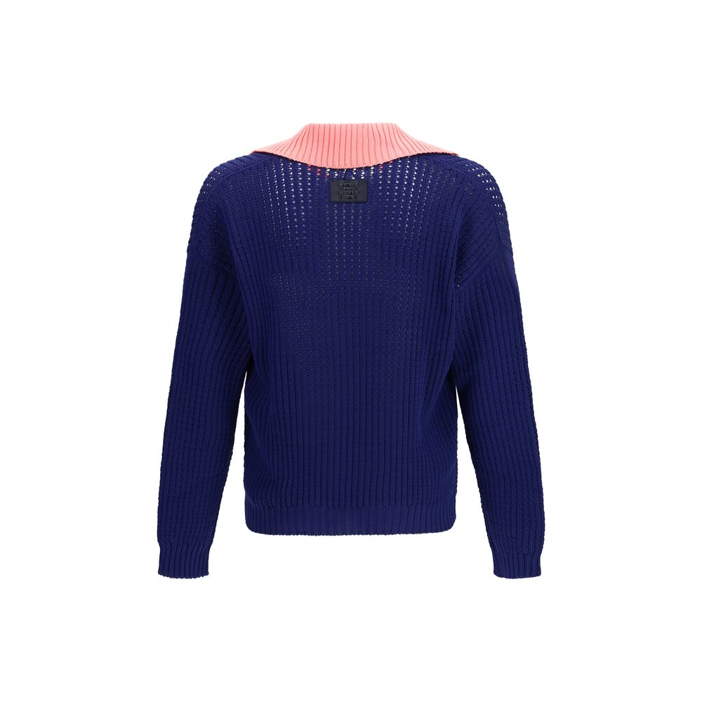 Fendi Blue Cotton Sweatshirt - immagine 2