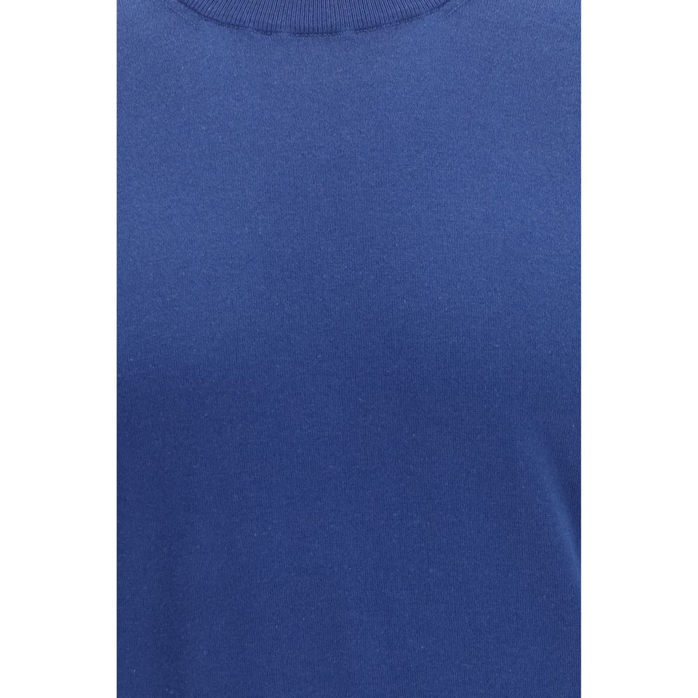 Brunello Cucinelli Blue Cotton T-Shirt - immagine 3