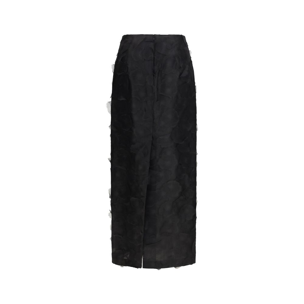 Max Mara Black Silk Long Skirt - immagine 2