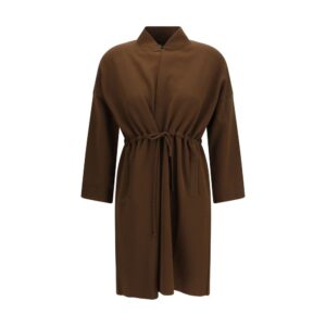 Ella Brown Viscose Coat