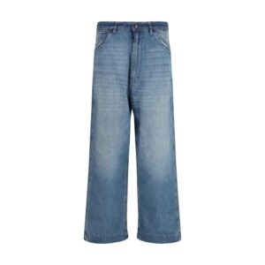 Maison Margiela Blue Cotton Relaxed Fit Jeans