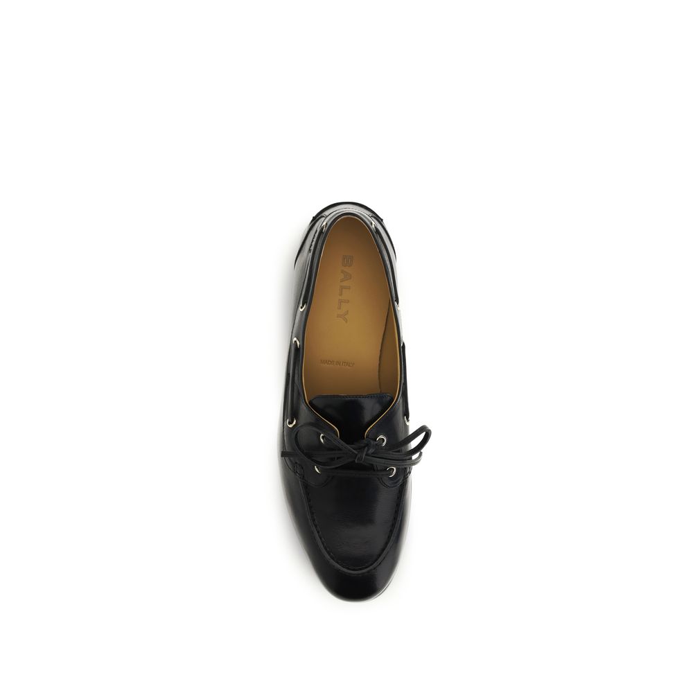 Bally Black Buffalo Leather Slip-On Loafers - immagine 4