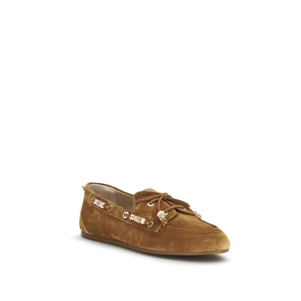 Stuart Weitzman Brown Calf Leather Bos Taurus Slip-On Loafers - immagine 2