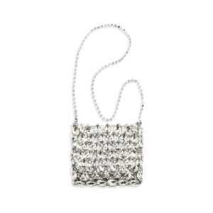 Self-Portrait Silver Polyester Shoulder Bag