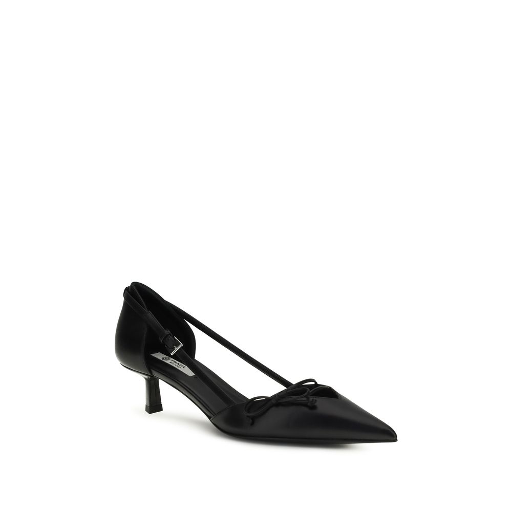 Prada Black Goatskin High Heel Pumps - immagine 2
