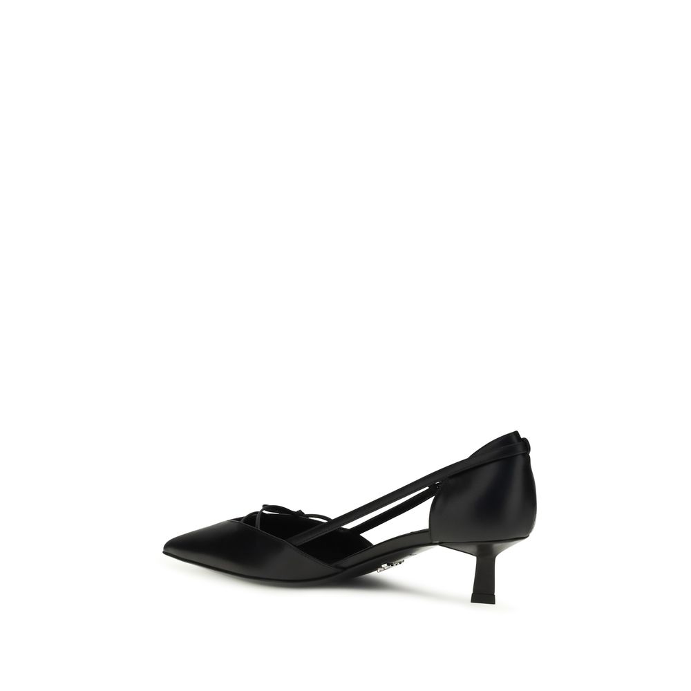 Prada Black Goatskin High Heel Pumps - immagine 3