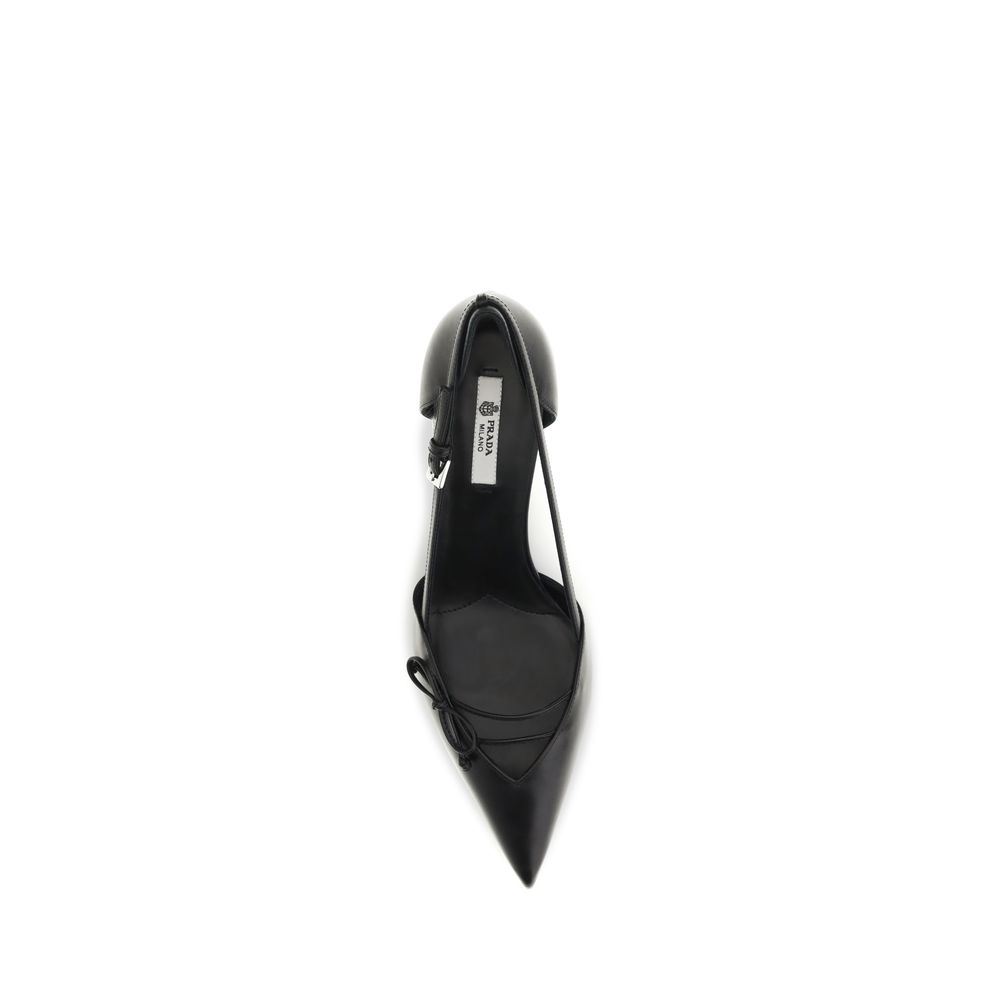 Prada Black Goatskin High Heel Pumps - immagine 4