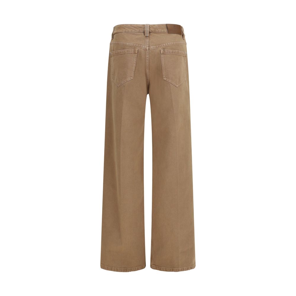 Brunello Cucinelli Brown Cotton Straight-Leg Jeans - immagine 2