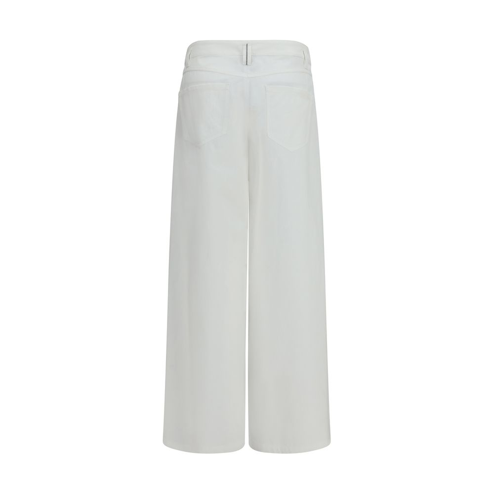 Brunello Cucinelli White Cotton Casual Pants - immagine 2