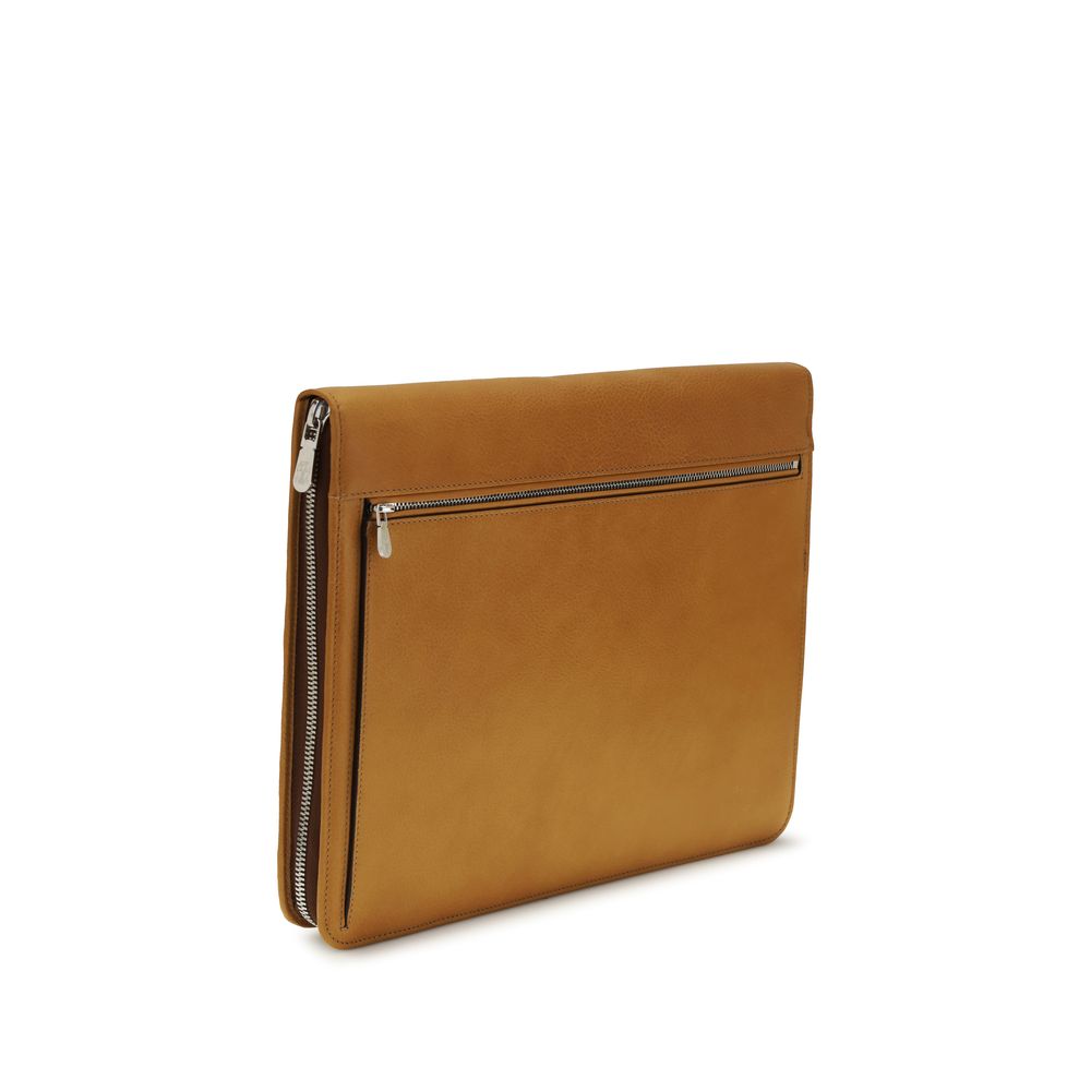 Brunello Cucinelli Brown Calf Leather Bos Taurus Wallet - immagine 3