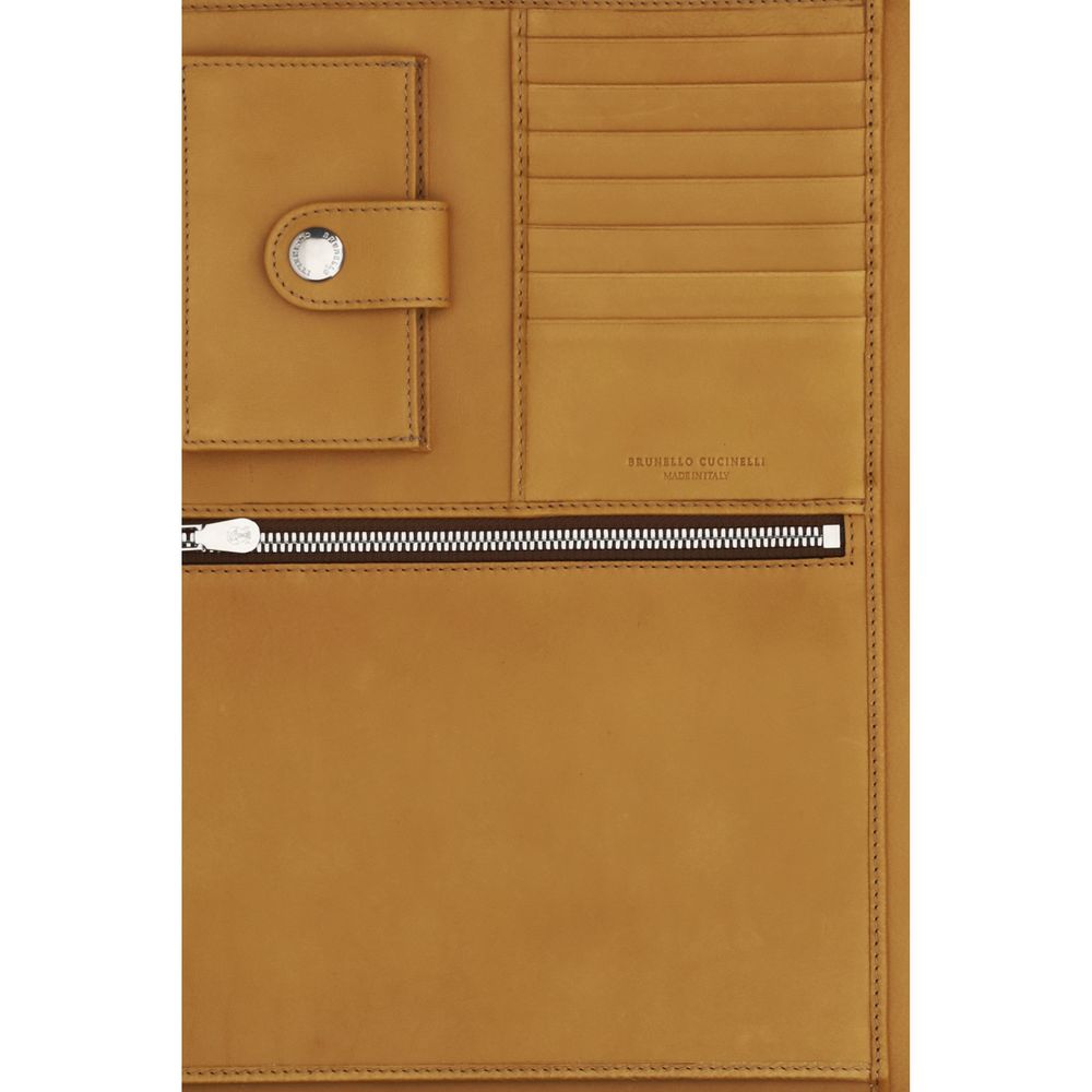 Brunello Cucinelli Brown Calf Leather Bos Taurus Wallet - immagine 4