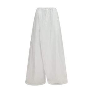 Marni White Cotton Casual Pants