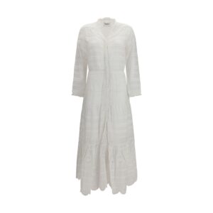 Marant Etoile White Cotton Casual Dress