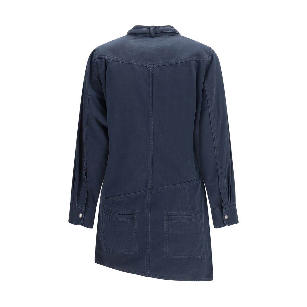 Marant Etoile Blue Cotton Casual Dress - immagine 2