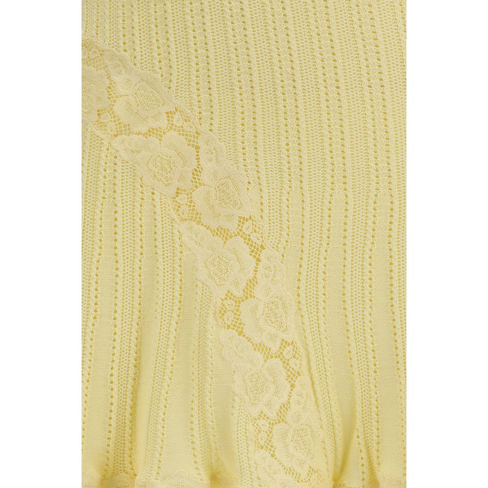 Self-Portrait Bicolor Viscose Mini Skirt - immagine 3