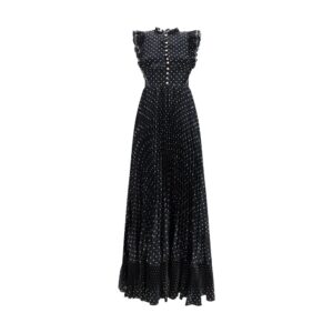 Self-Portrait Black Polyester Casual Dress