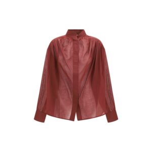 The Andamane Bordeaux Cotton Shirt