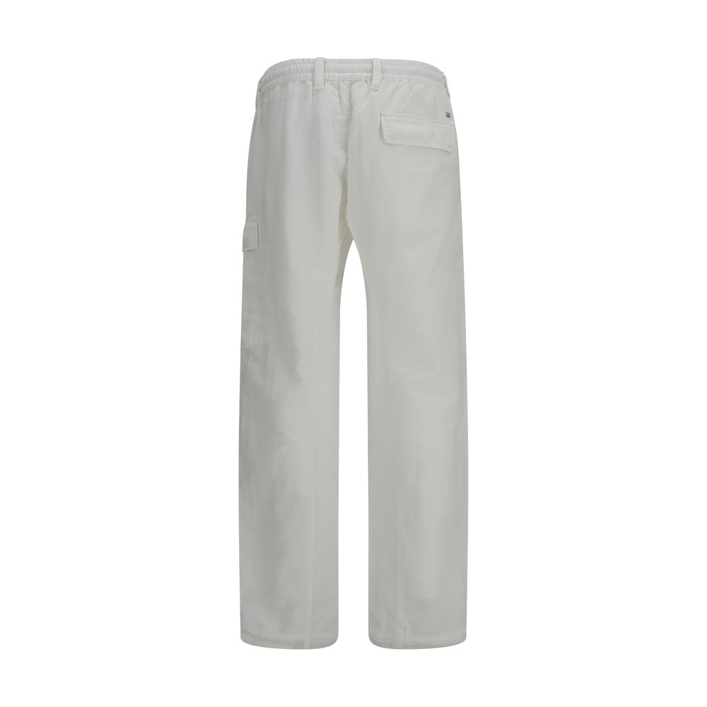 C.P. Company White Cotton Cargo Pants - immagine 2