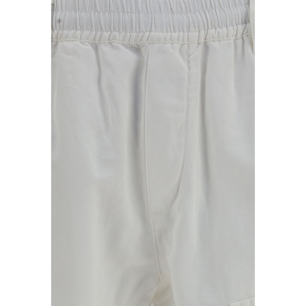 C.P. Company White Cotton Cargo Pants - immagine 3
