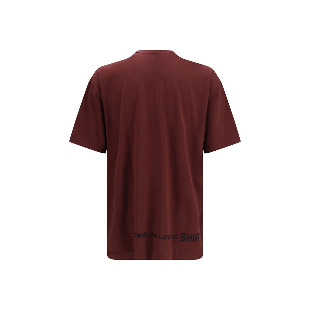 Comme Des Garçons Bordeaux Cotton T-Shirt - immagine 2