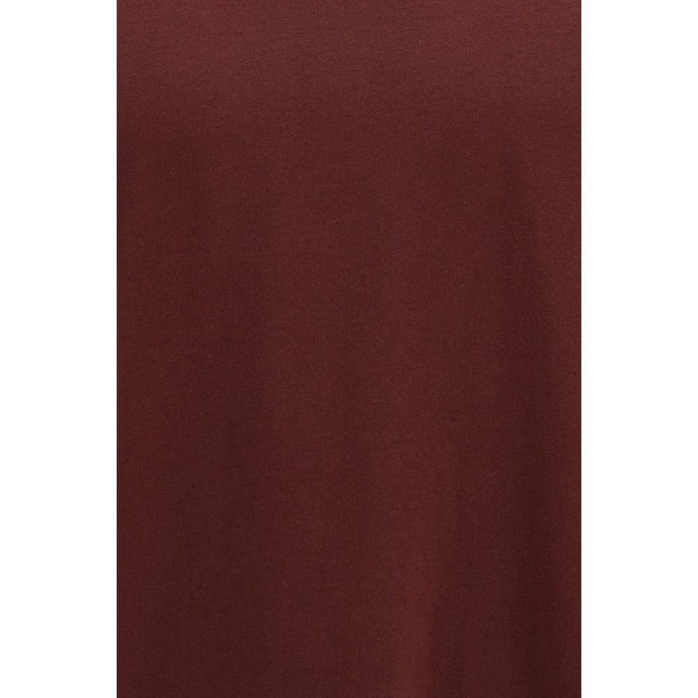 Comme Des Garçons Bordeaux Cotton T-Shirt - immagine 3