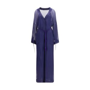 Giorgio Armani Blue Viscose Jumpsuit