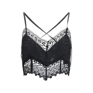 Charo Ruiz Black Cotton Sleeveles T-Shirt