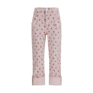Ganni Multicolor Cotton Cropped Pants