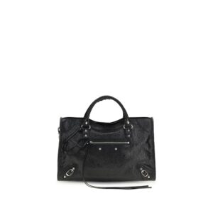 Balenciaga Black Lamb Ovis Aries Aries Shoulder Bag