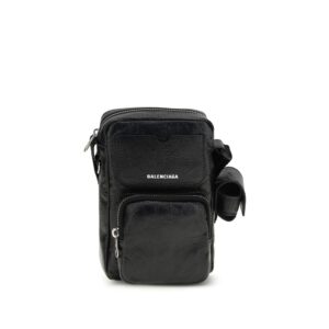 Balenciaga Black Lamb Ovis Aries Aries Shoulder Bag