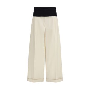Darkpark Beige Cotton Casual Pants