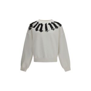 Palm Angels White Cotton Sweatshirt