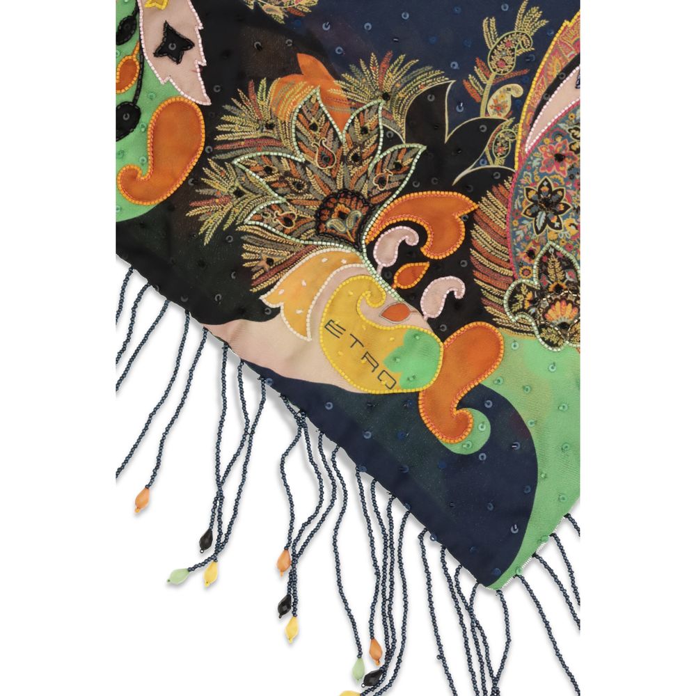 Etro Multicolor Silk Scarf - immagine 3