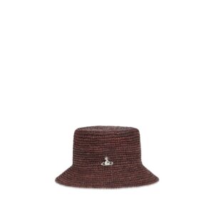 Vivienne Westwood Brown Raffia Bucket Hat