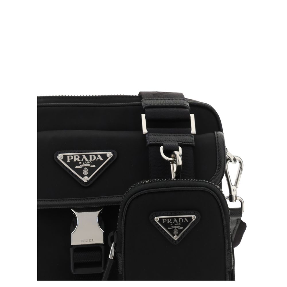 Prada Black Polyamide Shoulder Bag - immagine 4