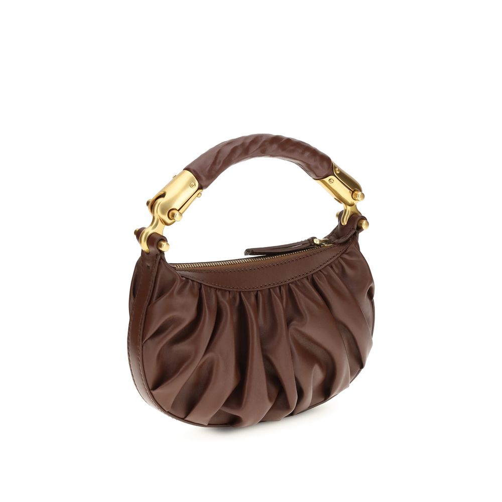Balmain Brown Calf Leather Bos Taurus Shoulder Bag - immagine 3