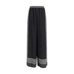Ermanno Scervino Black Silk Casual Pants