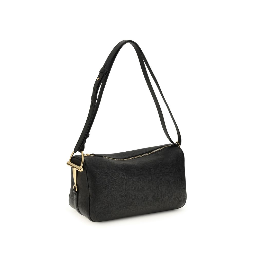 Gucci Black Calf Leather Bos Taurus Shoulder Bag - immagine 2