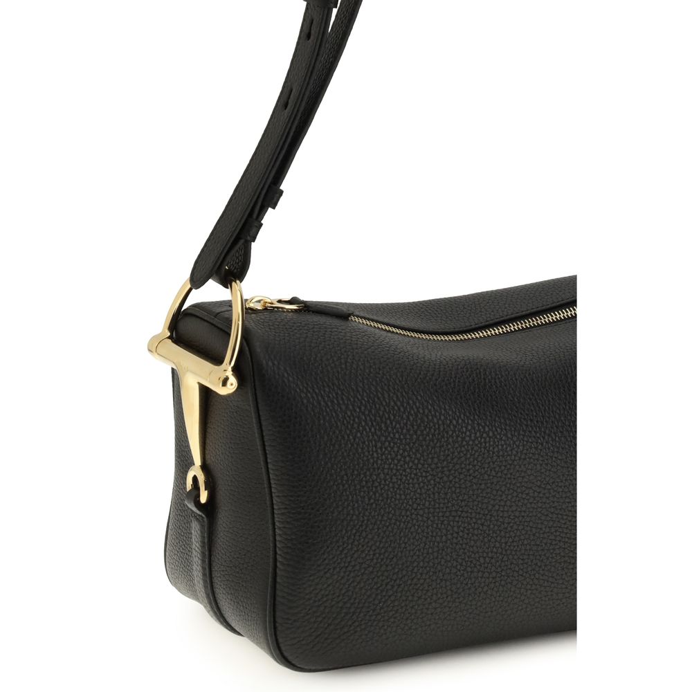 Gucci Black Calf Leather Bos Taurus Shoulder Bag - immagine 4