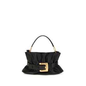 Balmain Black Calf Leather Bos Taurus Shoulder Bag