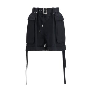 Alexander McQueen Black Cotton Bermuda Shorts