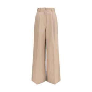 Balenciaga Beige Cotton Flared Pants