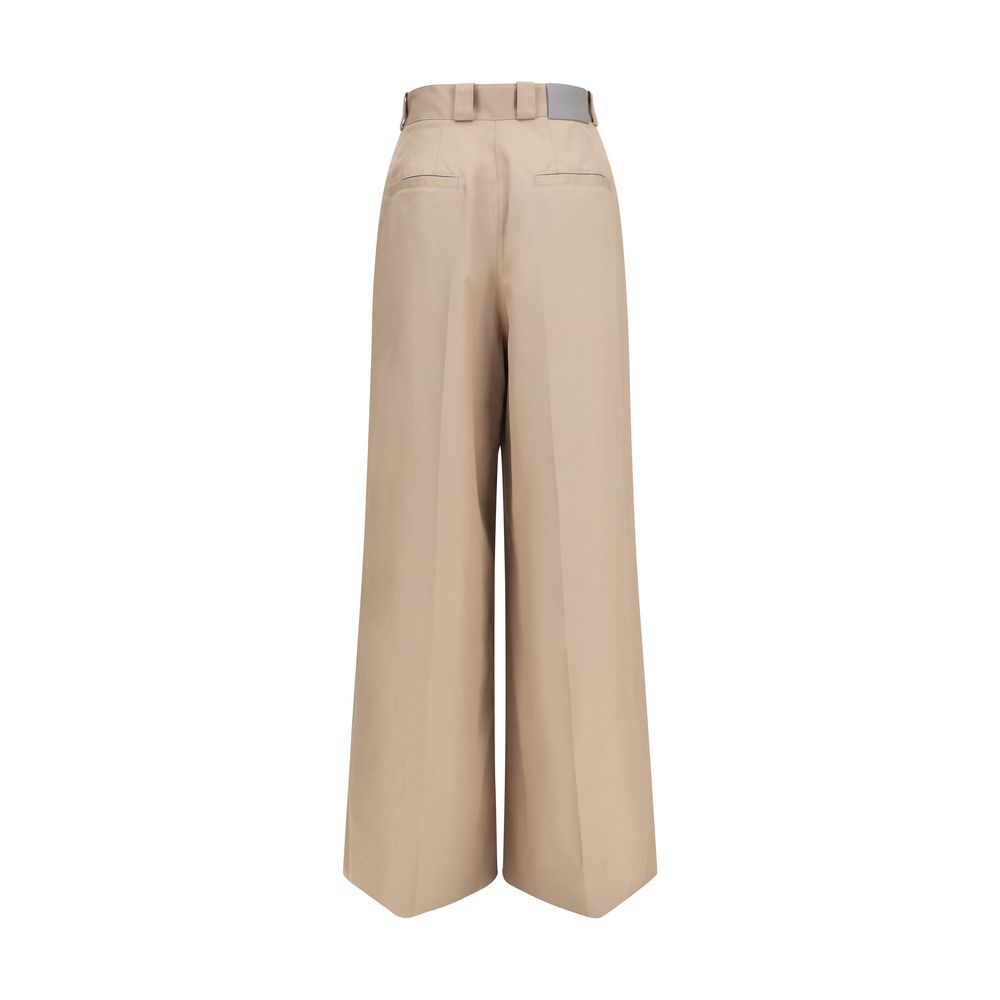 Balenciaga Beige Cotton Flared Pants - immagine 2