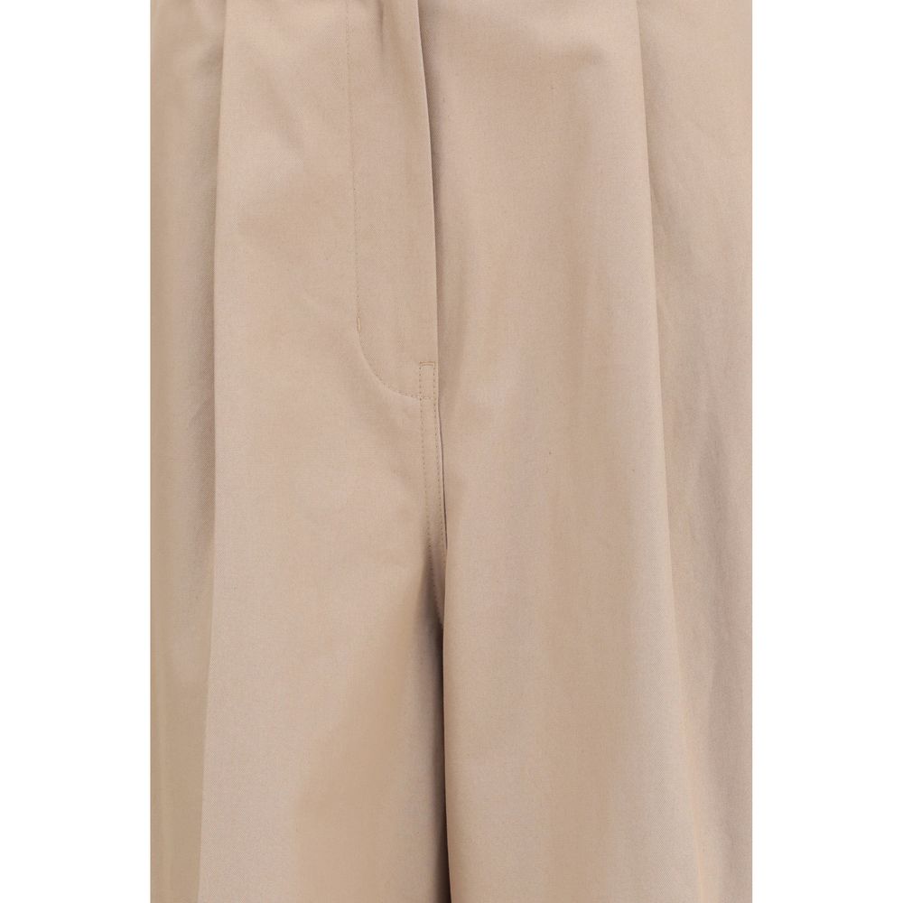Balenciaga Beige Cotton Flared Pants - immagine 3