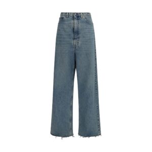 Maison Margiela Blue Cotton High-Waisted Jean